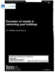 Corrosion of metals in swimming pool buildings