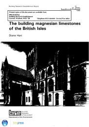 Building magnesian limestones of the British Isles
