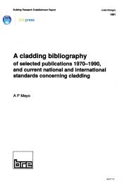 Cladding bibliography of selected publications 1970-1990, and current national and international standards concerning cladding