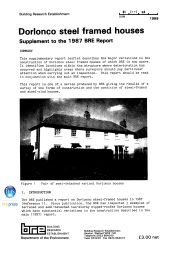 Dorlonco steel framed houses: supplement to the 1987 report