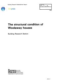 Structural condition of Woolaway houses