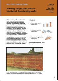 Building simple plan brick or blockwork free-standing walls. Revision 1