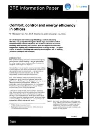Comfort, control and energy efficiency in offices