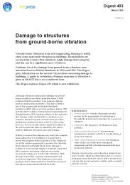 Damage to structures from ground-borne vibration