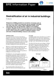 Destratification of air in industrial buildings
