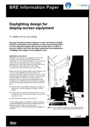 Daylighting design for display-screen equipment