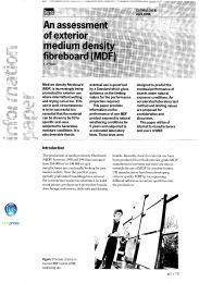 Assessment of exterior medium density fibreboard (MDF)