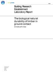 Biological natural durability of timber in ground contact