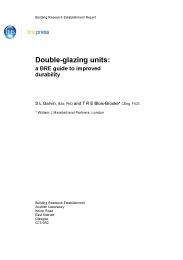 Double-glazing units: a BRE guide to improved durability