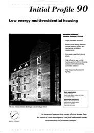 Low energy multi-residential housing: Abraham Building, Linacre College, Oxford