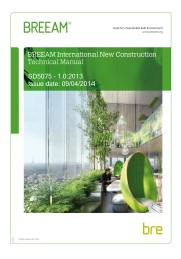 BREEAM international new construction - technical manual. Issue 1.0 ...