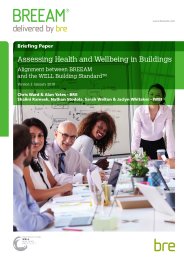Assessing health and wellbeing in buildings - alignment between BREEAM and the WELL Building Standard