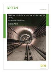 BREEAM new construction: infrastructure (pilot). Infrastructure (international). Technical manual