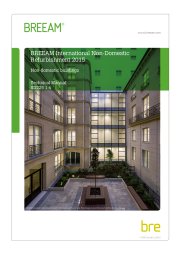 BREEAM international refurbishment and fit-out. Non-domestic buildings. Technical manual