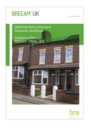 BREEAM refurbishment domestic buildings - technical manual