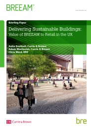 Delivering sustainable buildings - value of BREEAM to retail in the UK