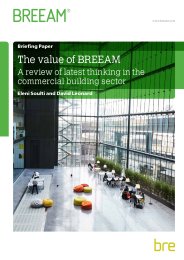 Value of BREEAM - a review of latest thinking in the commercial building sector