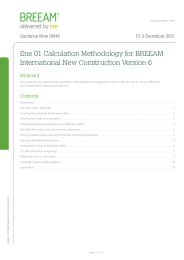 BREEAM - Ene 01 calculation methodology for BREEAM International New Construction version 6