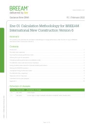 BREEAM - Ene 01 calculation methodology for BREEAM International New Construction version 6