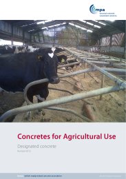 Concretes for agricultural use. Designated concrete