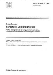 Structural use of concrete. Design charts for singly reinforced beams, doubly reinforced beams and rectangular columns (AMD 5918) (Withdrawn)