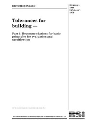 Tolerances for building. Recommendations for basic principles for evaluation and specification