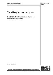 Testing concrete. Methods for analysis of hardened concrete (Withdrawn)