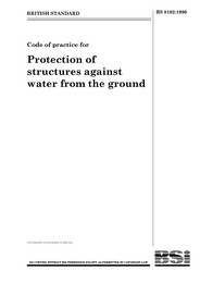 Code of practice for protection of structures against water from the ground (Withdrawn)