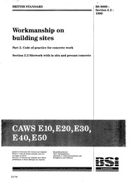 Workmanship on building sites. Code of practice for concrete work. Sitework with in situ and precast concrete (Partially superseded)