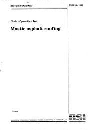 Code of practice for mastic asphalt roofing