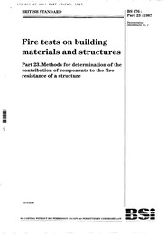 Fire tests on building materials and structures. Methods for determination of the contribution of components to the fire resistance of a structure (AMD 9458)