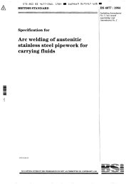 Specification for arc welding of austenitic stainless steel pipework for carrying fluids (AMD 5577) (AMD 9767)