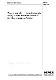 Water supply - requirements for systems and components for the storage of water