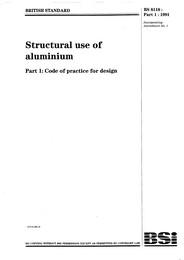 Structural use of aluminium. Code of practice for design (AMD 10485) (Withdrawn)