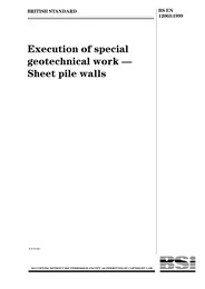 Execution of special geotechnical work - sheet pile walls