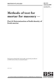 Methods of test for mortar for masonry. Determination of bulk density of fresh mortar (AMD 16877)