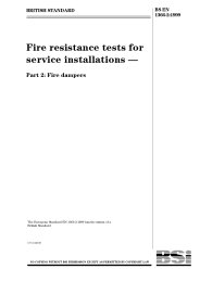 Fire resistance tests for service installations. Fire dampers (Withdrawn)