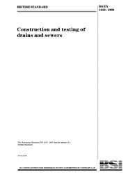 Construction and testing of drains and sewers (Withdrawn)