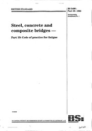 Steel, concrete and composite bridges. Code of practice for fatigue (AMD 9352) (Withdrawn)