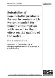 Suitability of non-metallic products for use in contact with water intended for human consumption with regard to their effect on the quality of water. Methods of test. Extraction of substances that may be of concern to public health (+A2:2014)