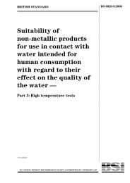 Suitability of non-metallic products for use in contact with water intended for human consumption with regard to their effect on the quality of water. High temperature tests
