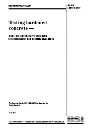 Testing hardened concrete. Compressive strength - specification for testing machines (Withdrawn)