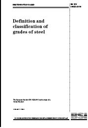 Definition and classification of grades of steel