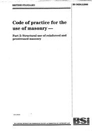 Code of practice for the use of masonry. Structural use of reinforced and prestressed masonry (Withdrawn)