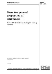Tests for general properties of aggregates. Methods for reducing laboratory samples
