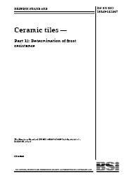 Ceramic tiles. Determination of frost resistance