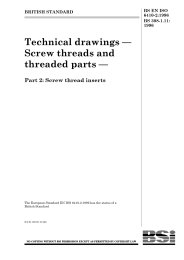 Technical drawings - screw threads and threaded parts. Screw thread inserts
