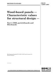 Wood-based panels - Characteristic values for structural design. OSB, particleboards and fibreboards