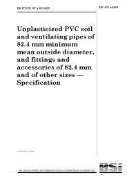 Unplasticized PVC soil and ventilating pipes of 82.4 mm minimum mean outside diameter, and fittings and accessories of 82.4 mm and of other sizes - specification