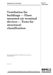 Ventilation for buildings - Floor mounted air terminal devices - Tests for structural classification
